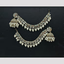 Lucentarts Jewellery Pearl Kan Chain Jhumki Earrings 