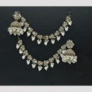 Lucentarts Jewellery Pearl Kan Chain Jhumki Earrings 