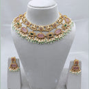 Lucentarts Jewellery Elegant Charm Pota And Pearl Necklace Set