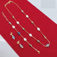 Lucentarts Jewellery Stylish Multi-Color Glass Beads Party Wear Combo Set