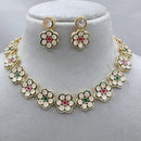 Lucentarts Jewellery Austrian Stone And Meenakari Design Necklace Set