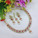 Lucentarts Jewellery Delicate Pota Stone And Pearl Necklace Set 