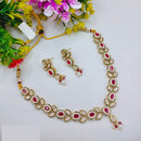 Lucentarts Jewellery Delicate Pota Stone And Pearl Necklace Set 