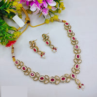 Lucentarts Jewellery Delicate Pota Stone And Pearl Necklace Set 