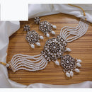 Lucentarts Jewellery Festive Pota And Austrian Beads Pearl Choker Necklace Set