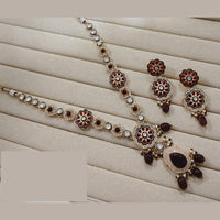 Lucentarts Jewellery Elegant Pota Stone And Beads Pearl Necklace Set