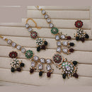 Lucentarts Jewellery Premium Kundan Pota Beads And Pearl Necklace Set
