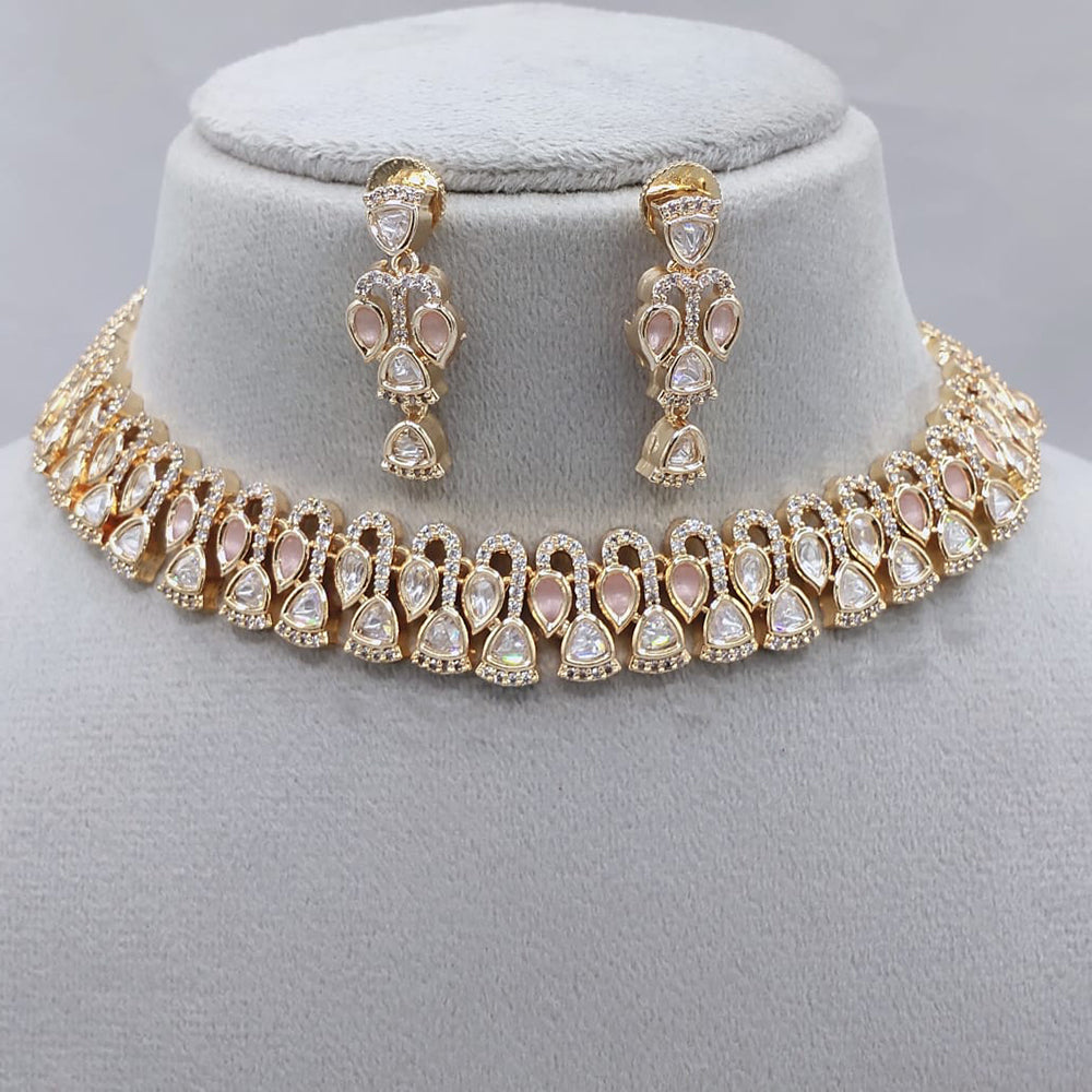 Lucentarts Jewellery Royal Polki Kundan Stone Necklace Set