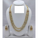 Lucentarts Jewellery Stylish Sparkling Crystal Stones Double-Layer Long Necklace Set 