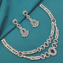 Lucentarts Jewellery Designer American Diamond Necklace Set