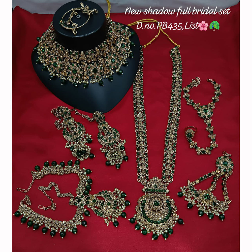 Lucentarts Jewellery Sparkling Austrian And Beads Bridal Set