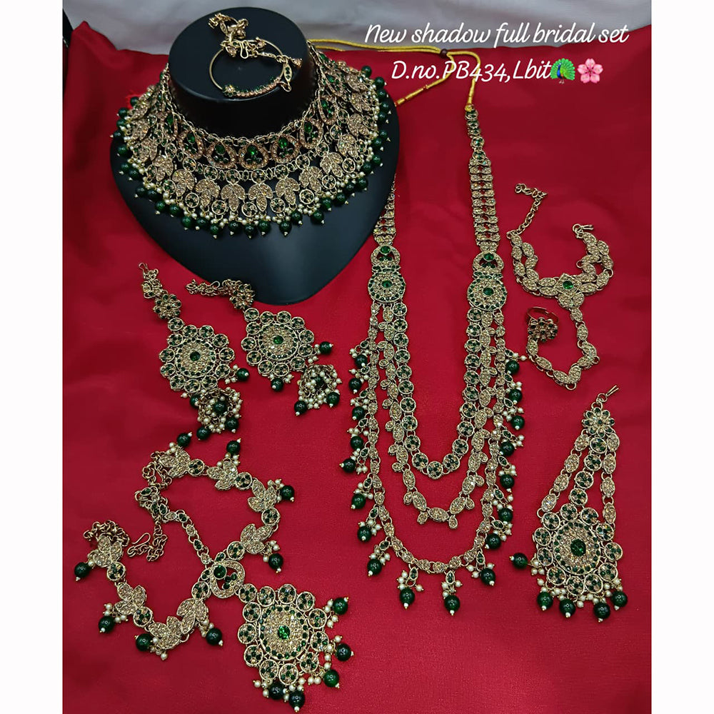 Lucentarts Jewellery Sparkling Austrian And Beads Bridal Set