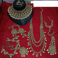 Lucentarts Jewellery Sparkling Austrian And Beads Bridal Set