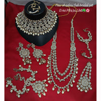 Lucentarts Jewellery Sparkling Austrian And Beads Bridal Set