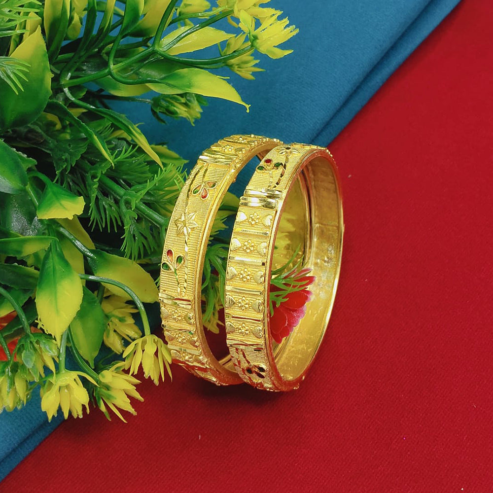 Lucentarts Jewellery Elegant Meenakari Royal Bangles Set