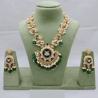 The Lucentarts Jewellery Handcrafted Pota Stone and Pearl Necklace Set