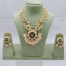 The Lucentarts Jewellery Handcrafted Pota Stone and Pearl Necklace Set