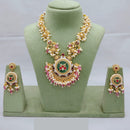 The Lucentarts Jewellery Handcrafted Pota Stone and Pearl Necklace Set