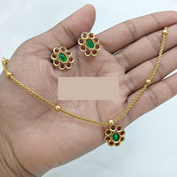 Lucentarts Jewellery Classic Ethnic Pota Stone Necklace Set 