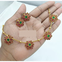 Lucentarts Jewellery Classic Ethnic Pota Stone Necklace Set 