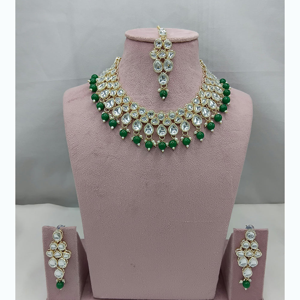 Lucentarts Jewellery Royal Charm Kundan And Pearl Necklace Set