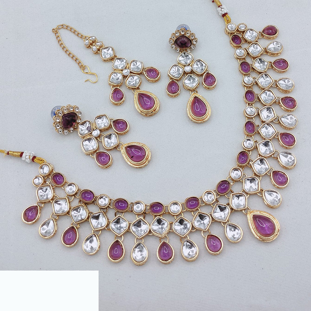 Lucentarts Jewellery Royal Charm Kundan Necklace Set