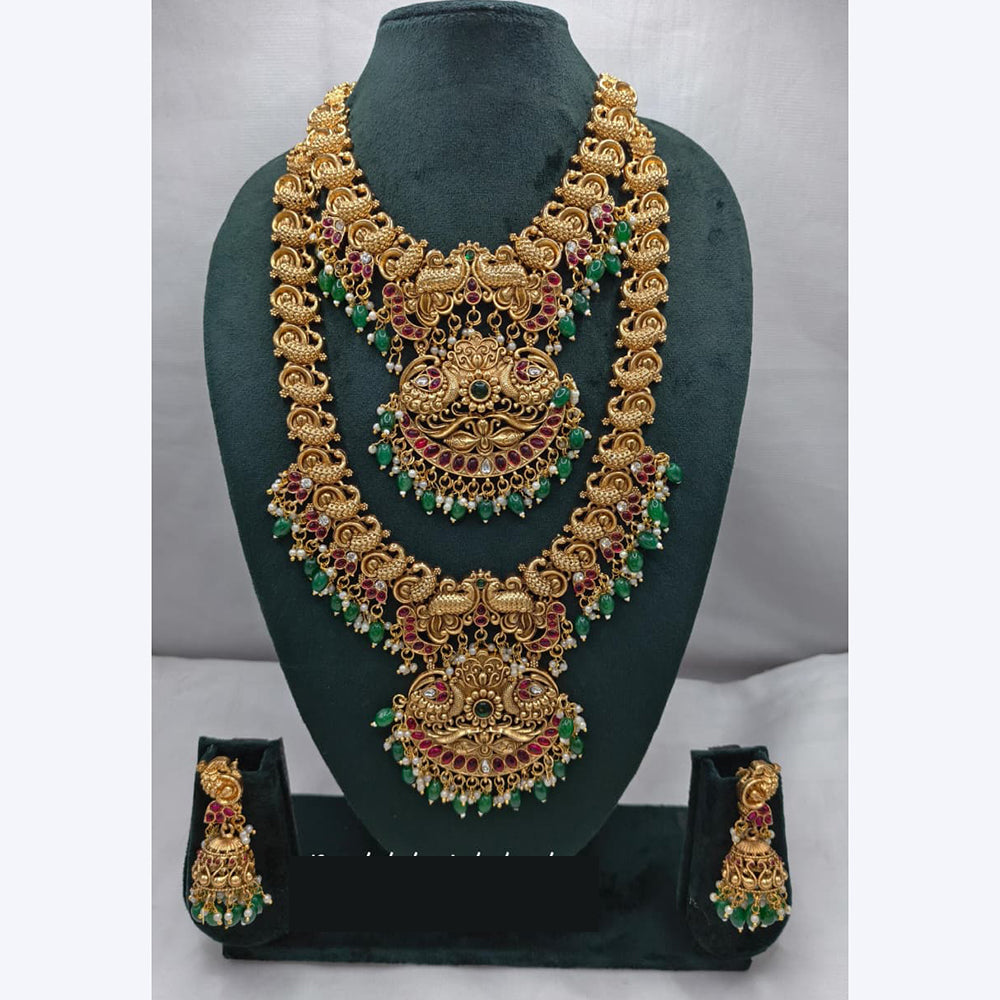 Lucentarts Jewellery Fusion Look Pota Stone And Pearl Necklace Set