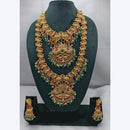 Lucentarts Jewellery Fusion Look Pota Stone And Pearl Necklace Set