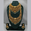 Lucentarts Jewellery Traditional Polki Kundan Necklace Set with Matching Earrings