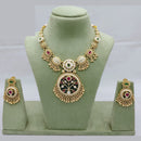 Lucentarts Jewellery Traditional Polki Kundan and Meenakari Touch Necklace Set