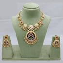 Lucentarts Jewellery Traditional Polki Kundan and Meenakari Touch Necklace Set