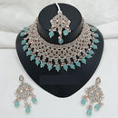 Lucentarts Jewellery Designer Austrain Stone And Bead Choker Necklace Set Elegant Ethnic Glamour