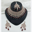 Lucentarts Jewellery Designer Austrain Stone And Bead Choker Necklace Set Elegant Ethnic Glamour