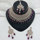 Lucentarts Jewellery Designer Austrain Stone And Bead Choker Necklace Set Elegant Ethnic Glamour