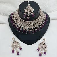 Lucentarts Jewellery Designer Austrain Stone And Bead Choker Necklace Set Elegant Ethnic Glamour
