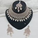 Lucentarts Jewellery Designer Austrain Stone And Bead Choker Necklace Set Elegant Ethnic Glamour