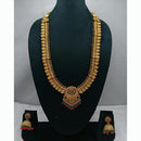 Lucentarts Jewellery Traditional Pota Stone And Pearl Long Necklace Set