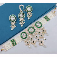 Lucentarts Jewellery Traditional Pota Stone And Pearl Necklace Set