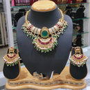Lucentarts Jewellery Elegant Pota Stone Pearl And Beaded Meenakari Necklace Set