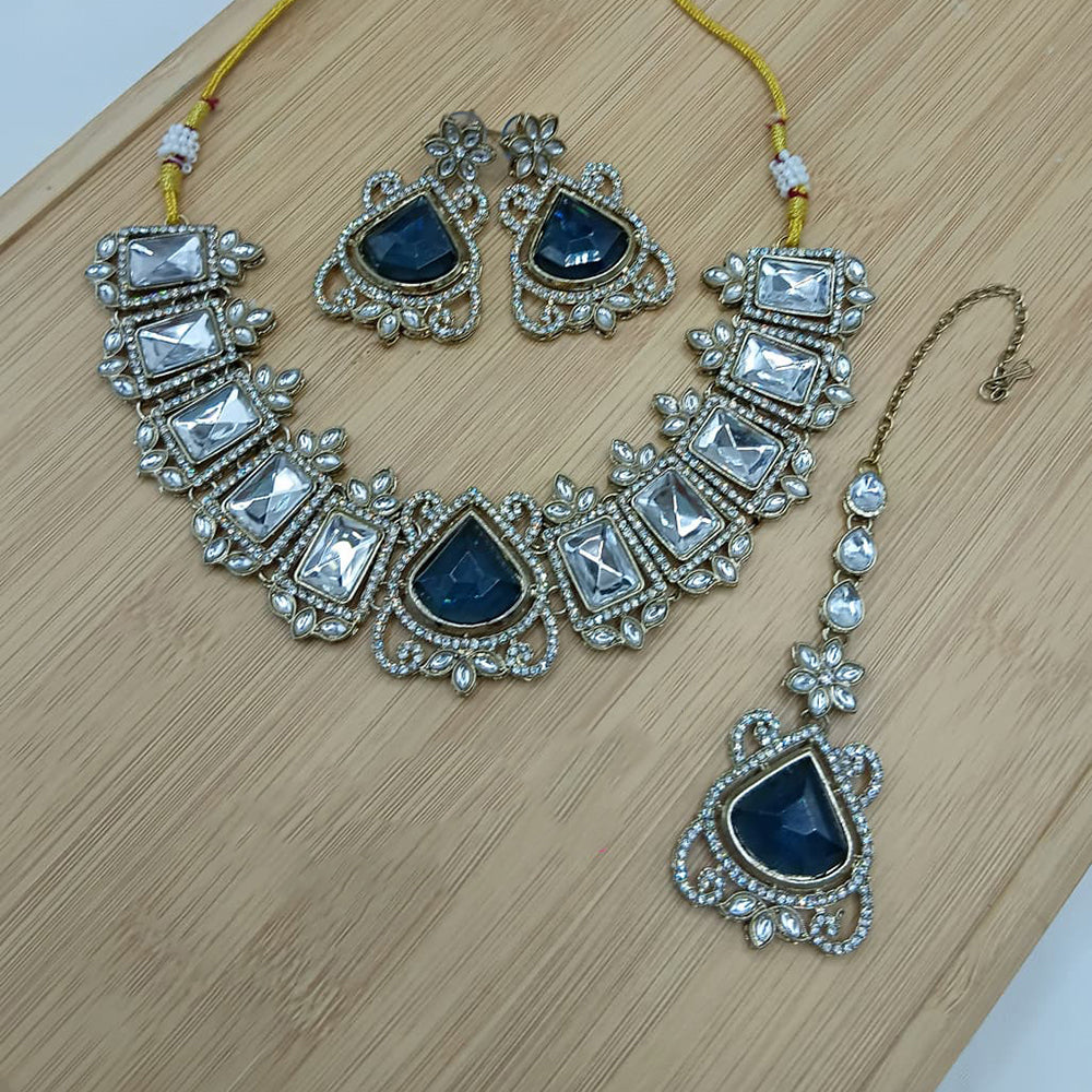 Lucentarts Jewellery Fancy Crystal Stone Necklace Set