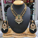 Lucentarts Jewellery Fancy Kundan Stone And Beads Necklace Set