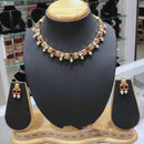 Lucentarts Jewellery Heritage Pota Stone And Pearl Necklace Set