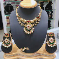 Lucentarts Jewellery Heritage Pota Stone And Pearl Necklace Set