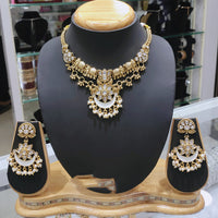 Lucentarts Jewellery Heritage Pota Stone And Pearl Necklace Set