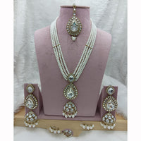 Lucentarts Jewellery Heritage Kundan Stone And Pearl Necklace Set