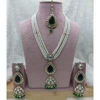 Lucentarts Jewellery Heritage Kundan Stone And Pearl Necklace Set
