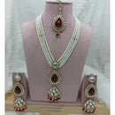 Lucentarts Jewellery Heritage Kundan Stone And Pearl Necklace Set