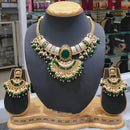 Lucentarts Jewellery Heritage Pota Stone And Pearl Meenakari Necklace Set