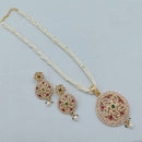 Lucentarts Jewellery Heritage Pota Stone And Pearl Long Necklace Set