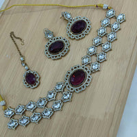 Lucentarts Jewellery Fancy Crystal And Austrian Stone Choker Necklace Set